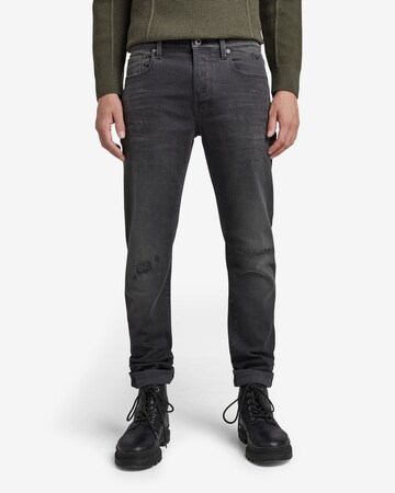 Coupe slim Jean G-Star RAW en noir : devant