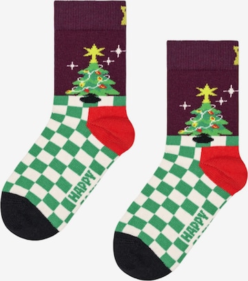 Calzino 'Presents Under The Tree' di Happy Socks in verde