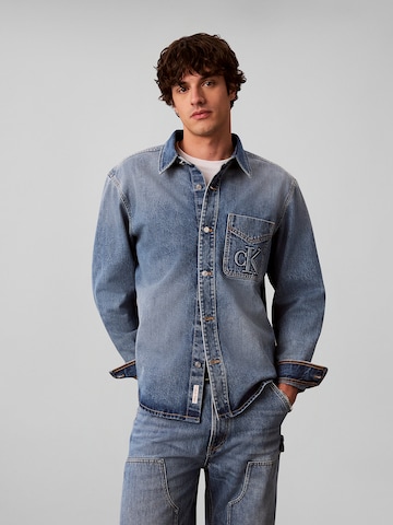 Veste mi-saison Calvin Klein Jeans en bleu : devant