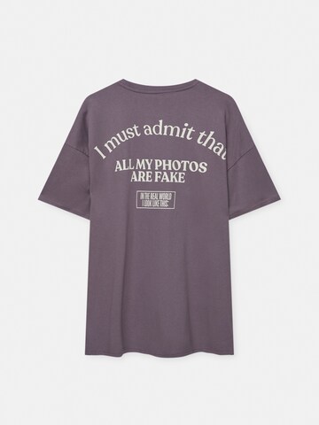 T-Shirt Pull&Bear en violet