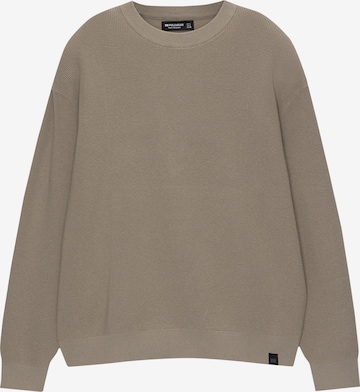 Pulover de la Pull&Bear pe gri: față