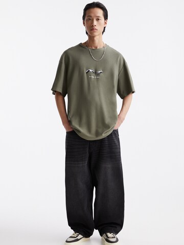Pull&Bear T-Shirt in Grün