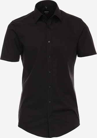 VENTI Button Up Shirt in Black: front