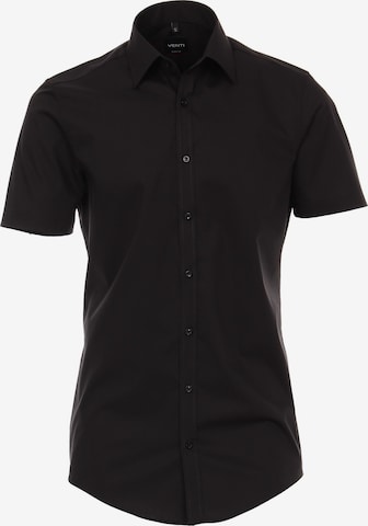 VENTI Regular fit Button Up Shirt in Black: front