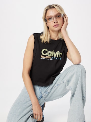 Calvin Klein Jeans Top - fekete: elől