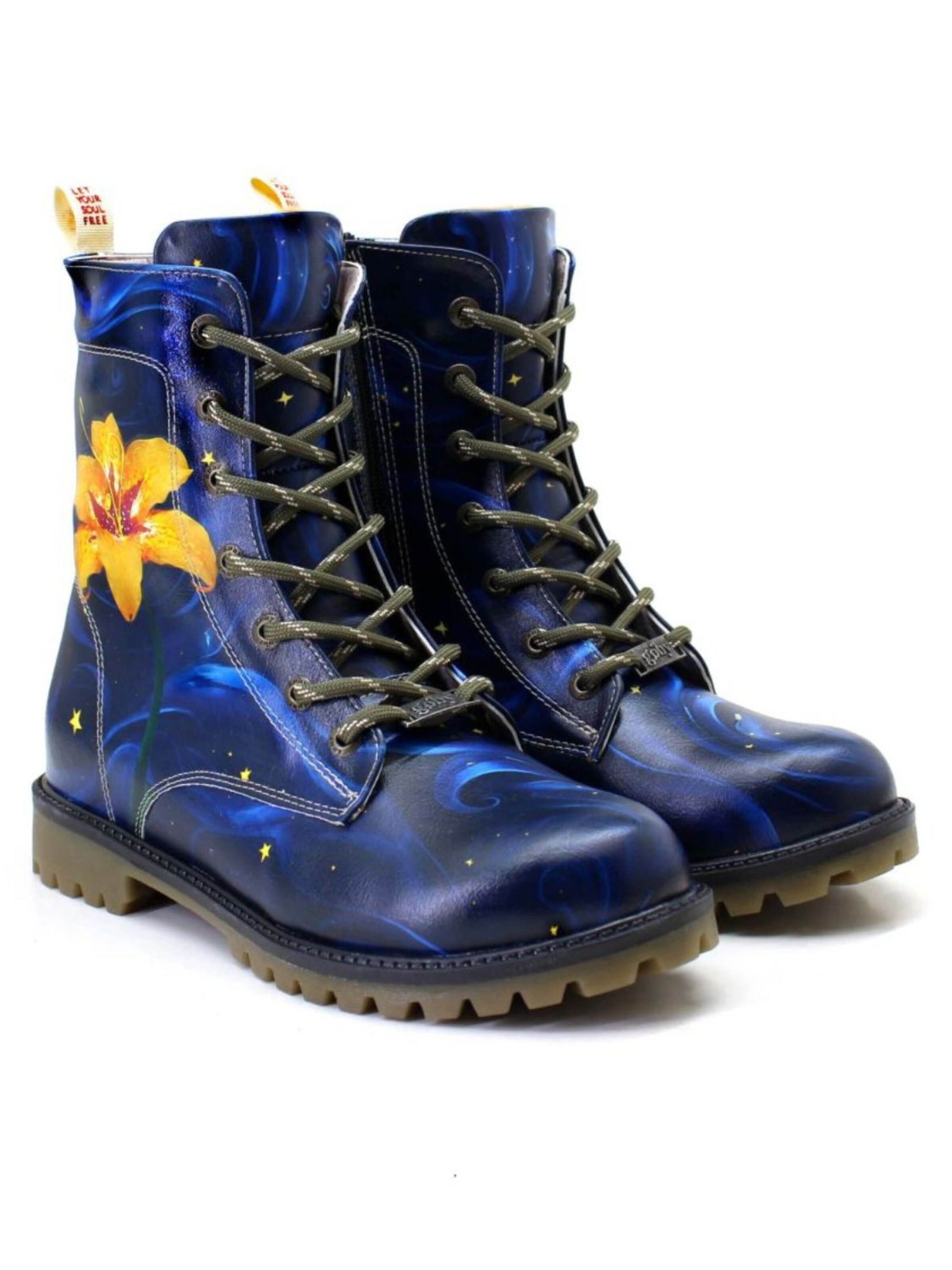Goby Stövel med snörning 'Ankle boots Goby WMAT195' i blå: framsida