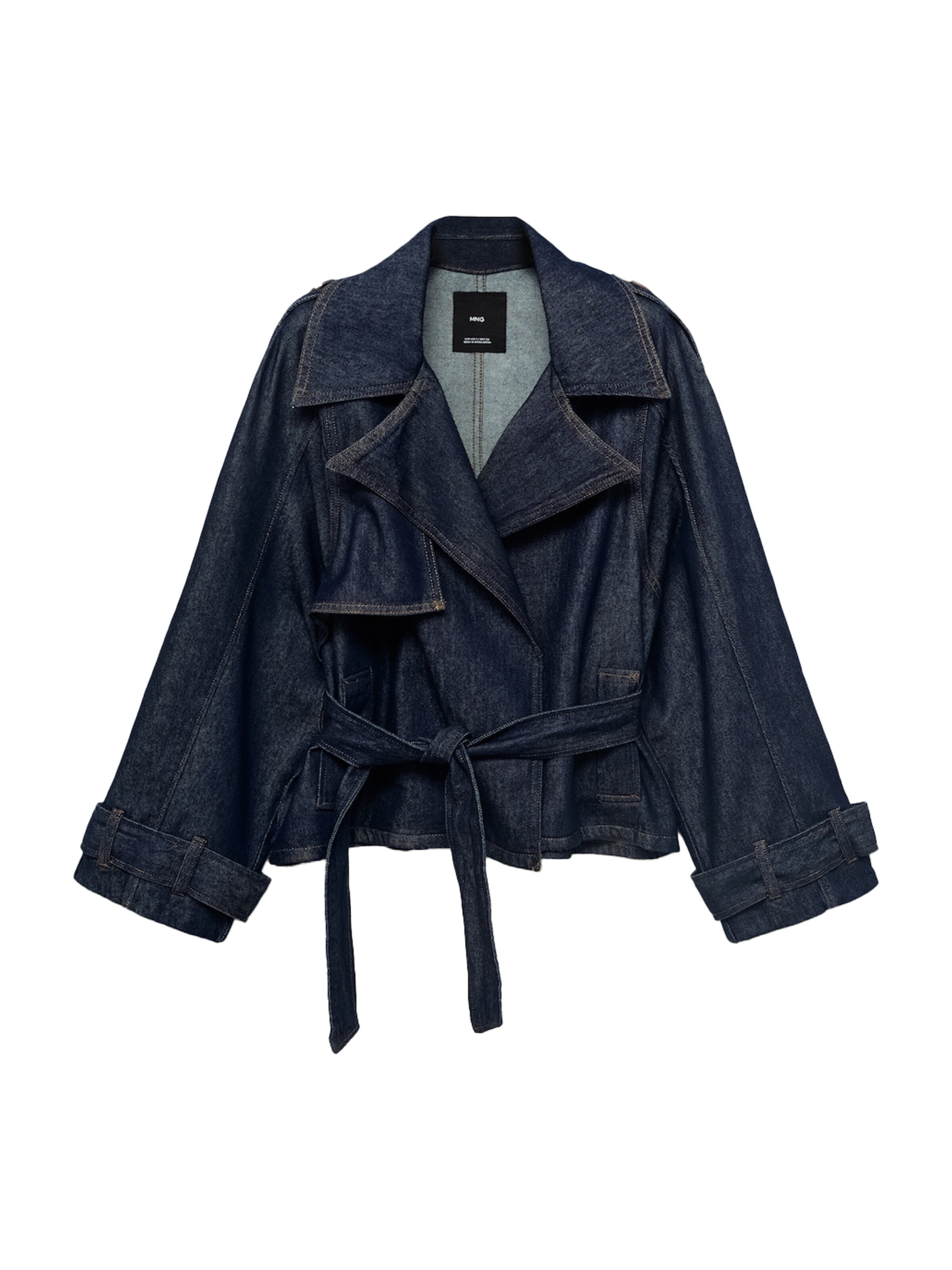 MANGO Between-Season Jacket 'Mar' in Blue: front