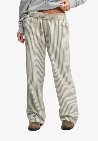 Superdry & Co Wide leg Broek in Blauw: voorkant