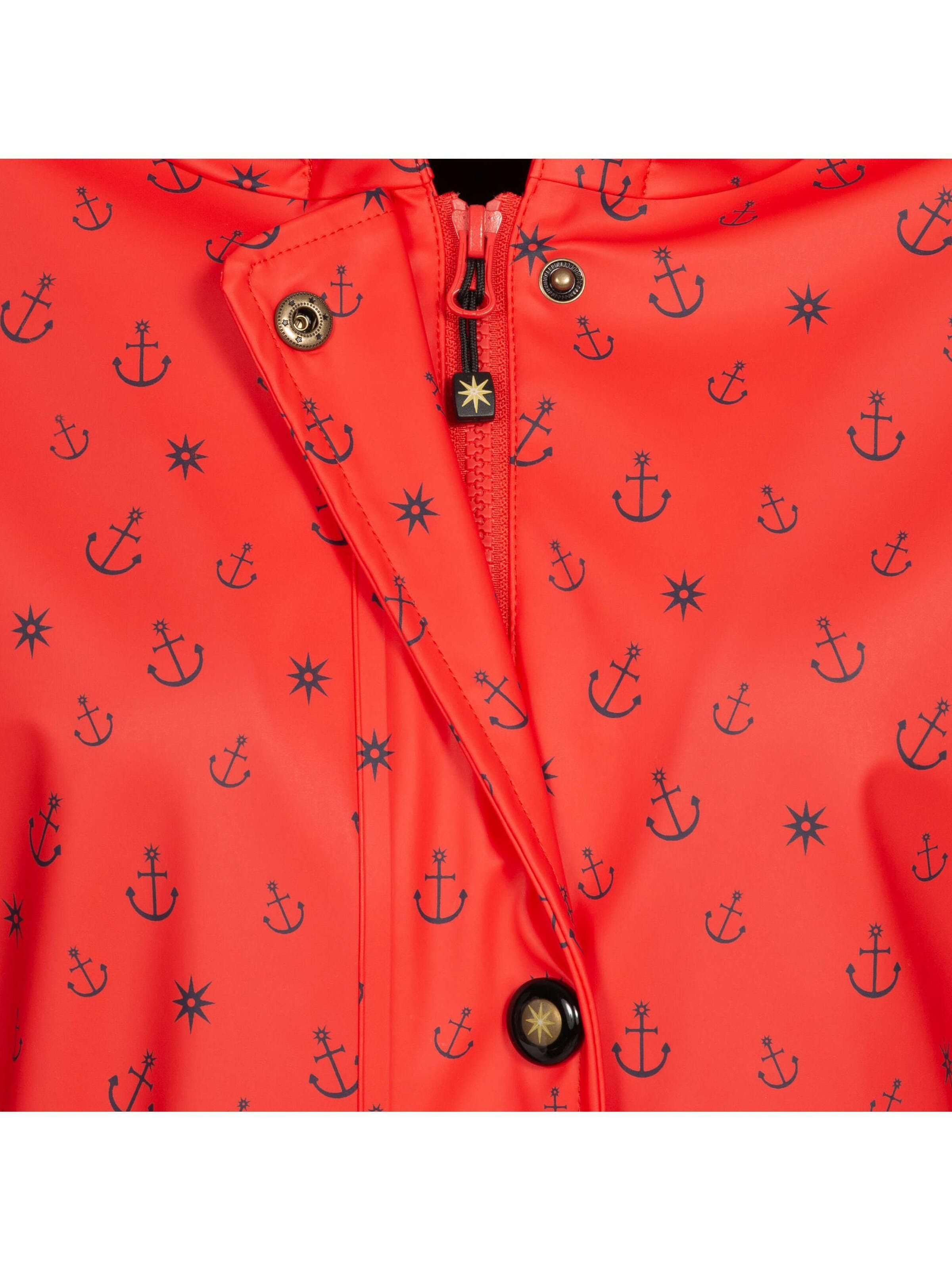 ankerglut Outdoorjas 'Friesennerz ANKERGLUTWOLKE WMN' in Rood