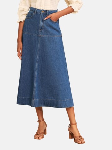 love & roses Skirt in Blue: front
