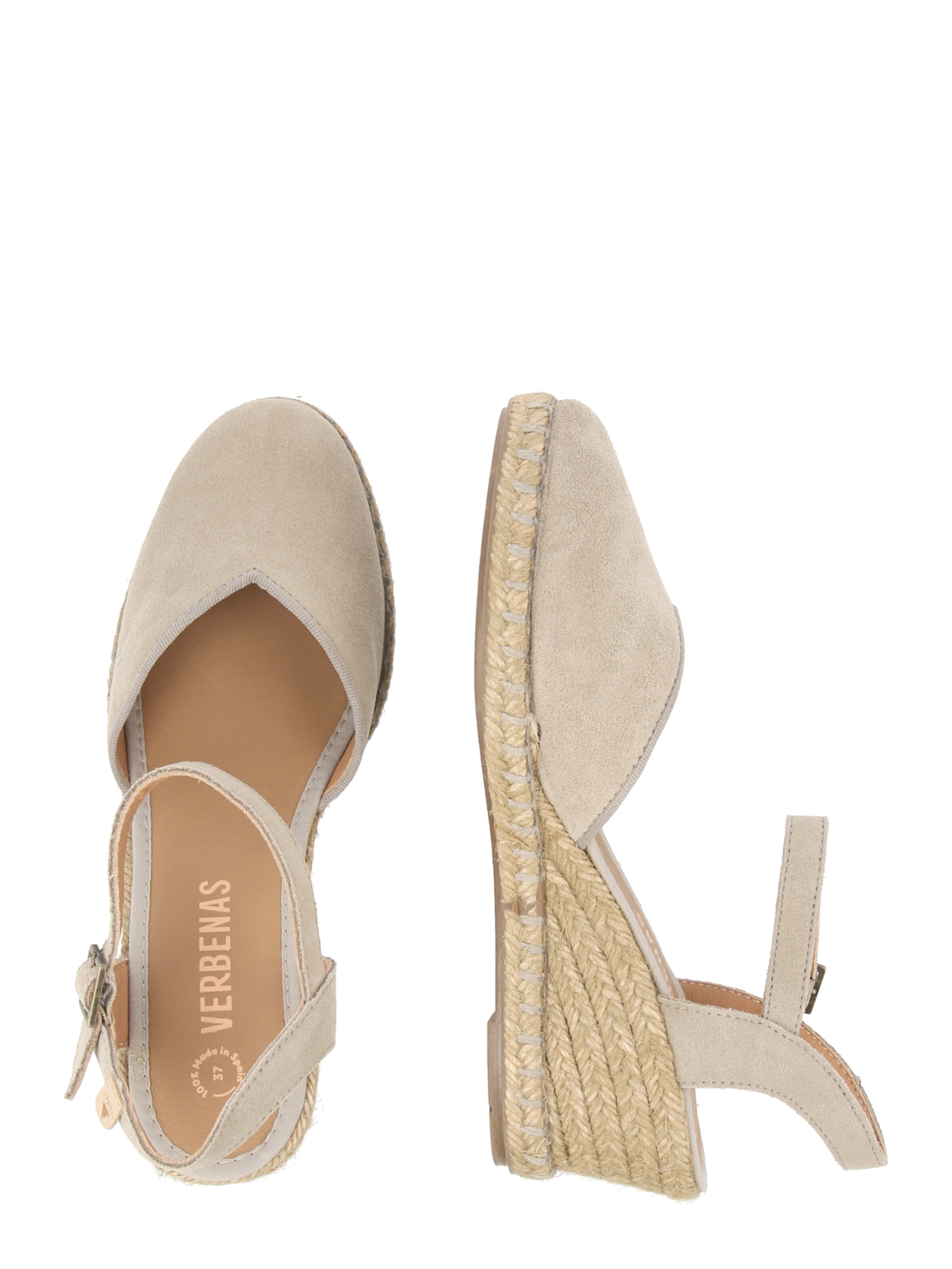 VERBENAS Čevlji s peto in s paščki 'MAGGIE' | siva barva