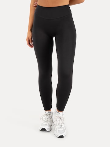 Smilodox Skinny Leggings ' Basic ' in Schwarz: Vorderseite