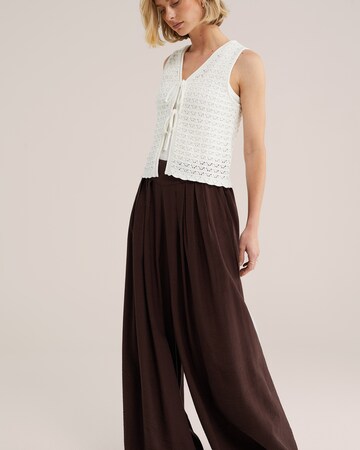 WE Fashion Wide Leg Hose in Braun