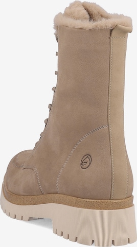 REMONTE Lace-Up Ankle Boots in Beige