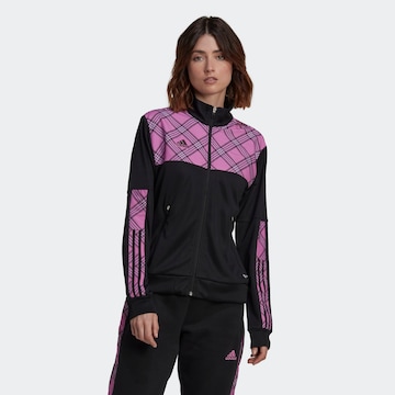 ADIDAS SPORTSWEAR Athletic Zip-Up Hoodie 'Tiro' in Purple: front