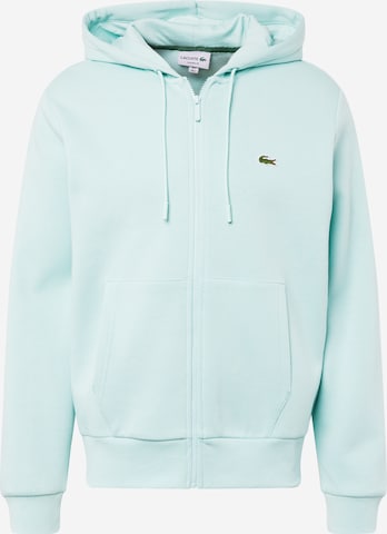 LACOSTE Zip-Up Hoodie in Blue: front