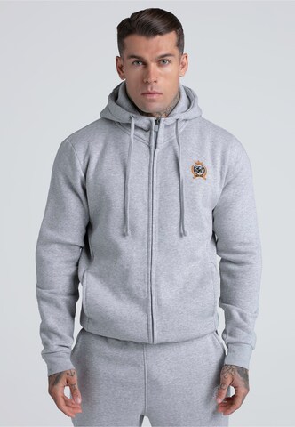 SikSilk Sweatvest 'Essentials' in Grijs: voorkant