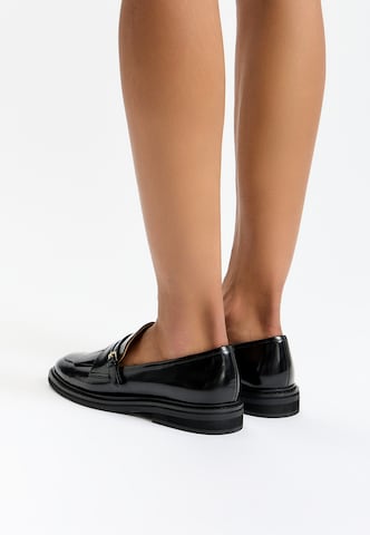 CESARE GASPARI Slipper in Schwarz