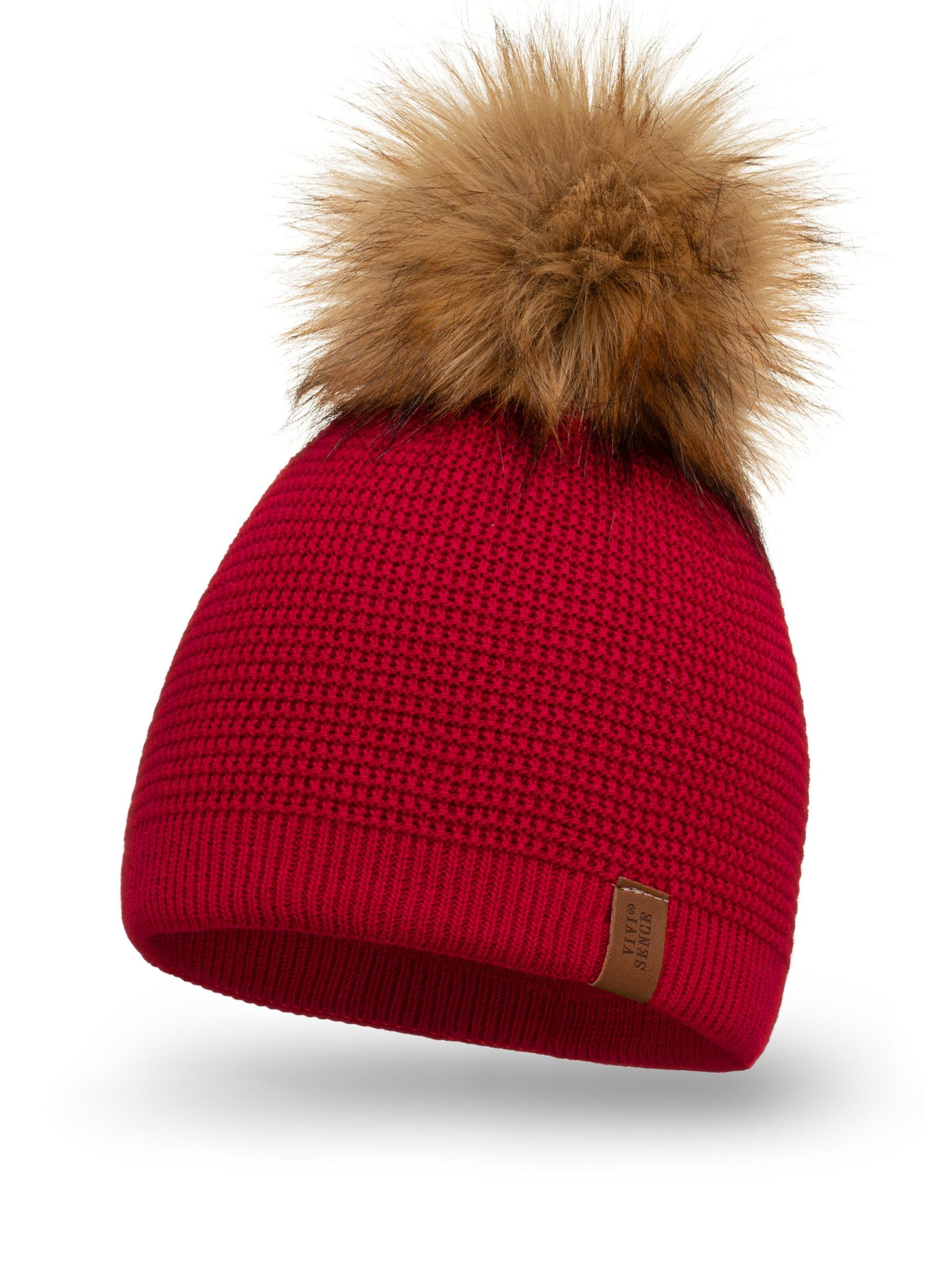 Bonnet '7041' Vivisence en rouge : devant