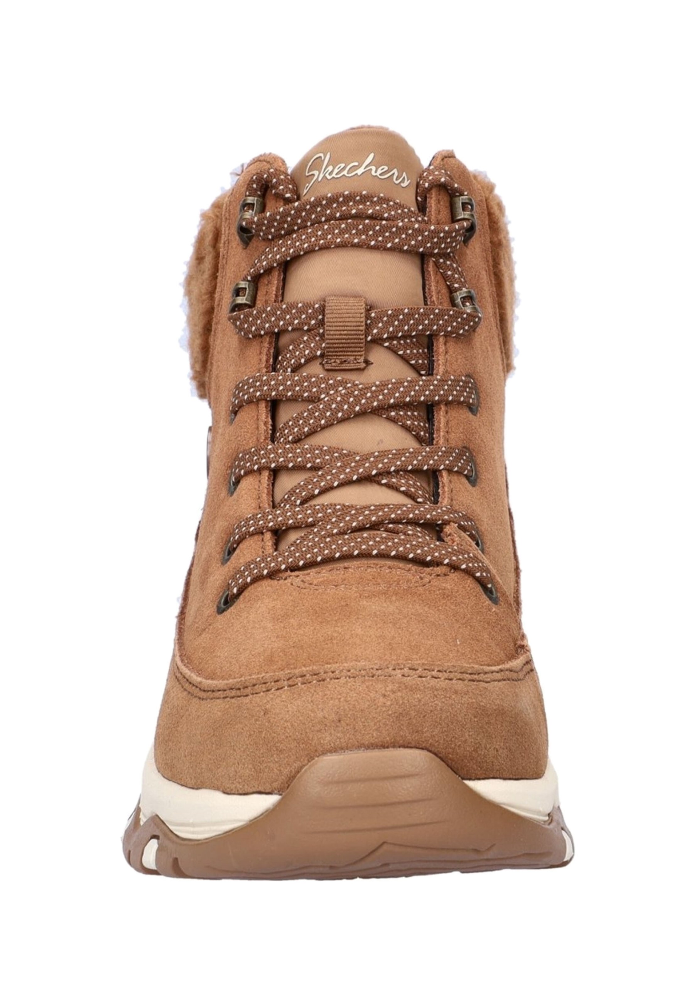 ruda SKECHERS Suvarstomieji kulkšnis dengiantys batai 'TREGO - SNOW BREEZE'
