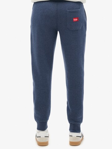 Superdry Tapered Broek 'Essential' in Blauw