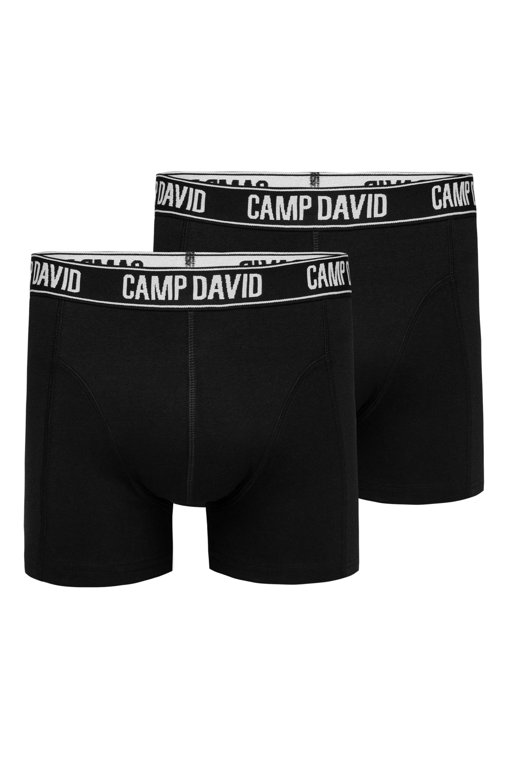 CAMP DAVID Boxer shorts in Black: front