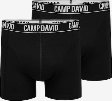CAMP DAVID Boxer shorts in Black: front
