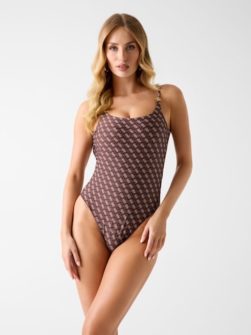 GUESS Badeanzug in Braun: Vorderseite