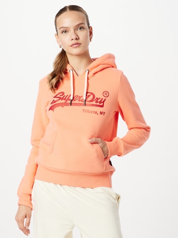 Sweat-shirt Superdry en orange : devant