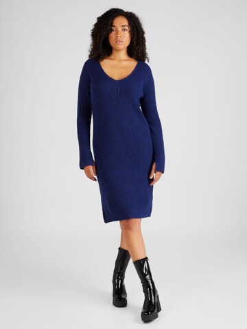 Vero Moda Curve Strickkleid 'BRITANY' in Blau: predná strana