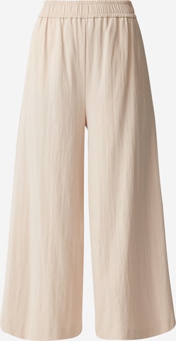 COMMA Wide leg Broek in Beige: voorkant