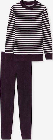 SCHIESSER Pyjama ' Casual Essentials ' in Lila: voorkant