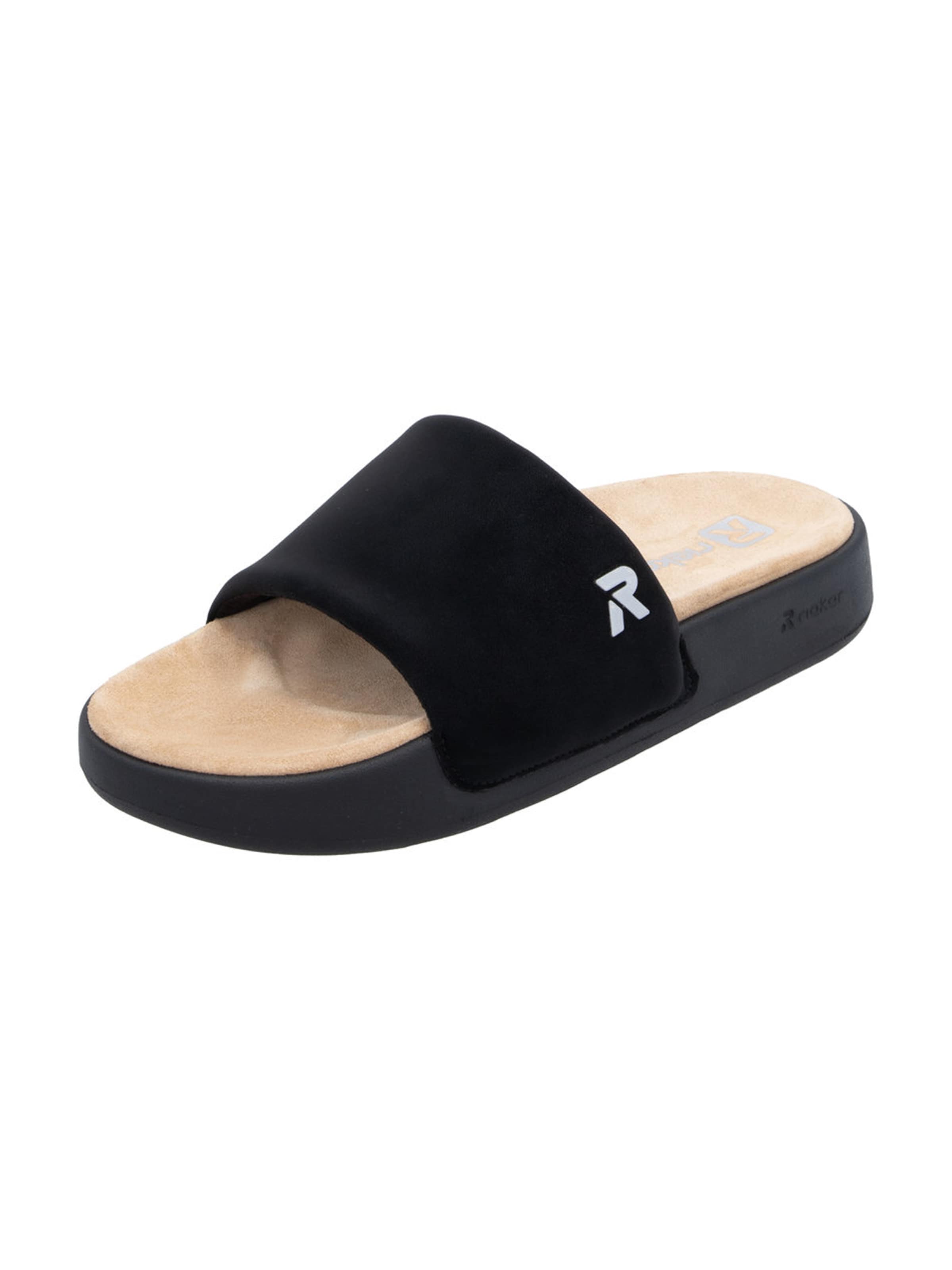 Mule Rieker Sport en noir : devant