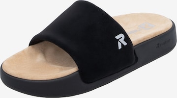 Rieker Sport Pantolette in Schwarz: Vorderseite