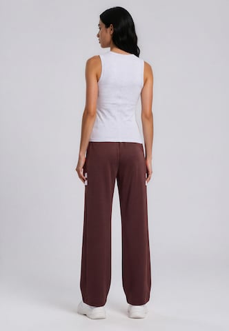 Sergio Tacchini Wide leg Broek 'Donatello' in Bruin