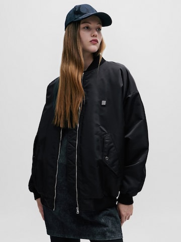 HUGO Between-Season Jacket 'Flesiane-1' in Black: front