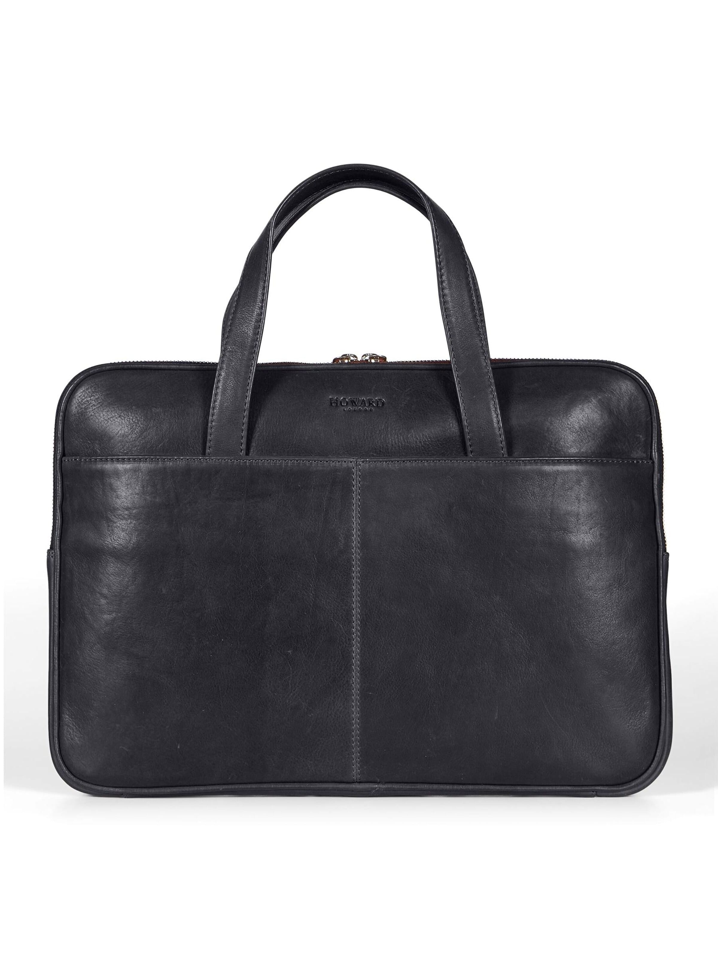 Howard London - Bolsa para portátil 'Laptop Bag Oscar Black' en negro: frente