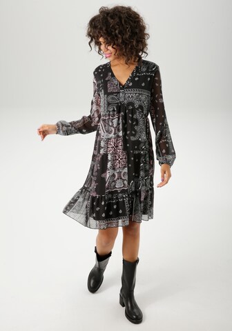 Aniston CASUAL Kleid in Schwarz: Vorderseite