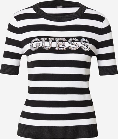 GUESS Пуловер 'Clarisse' в черно / бяло, Преглед на продукта