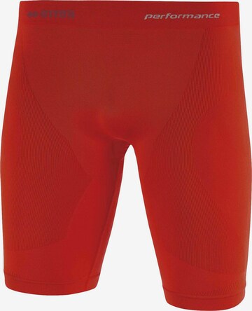 Errea Skinny Sportbroek 'Denis' in Rood: voorkant