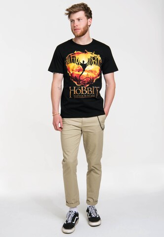 LOGOSHIRT Shirt 'Hobbit' in Zwart