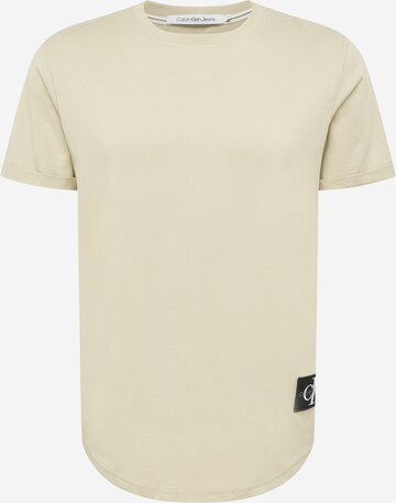 T-Shirt Calvin Klein Jeans en beige : devant