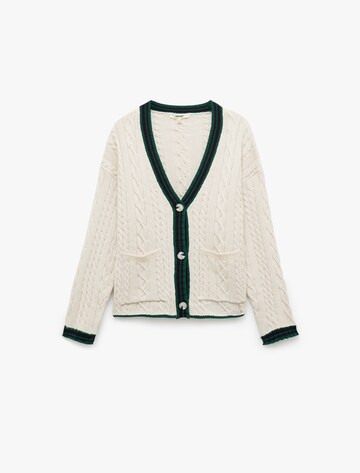 Koton Knit Cardigan in White: front