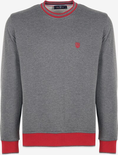 Jimmy Sanders Sweatshirt in anthrazit / rot / weiß, Produktansicht
