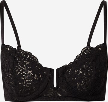 Free People Balconette Bra 'MADE YOU LOOK' in Black: front