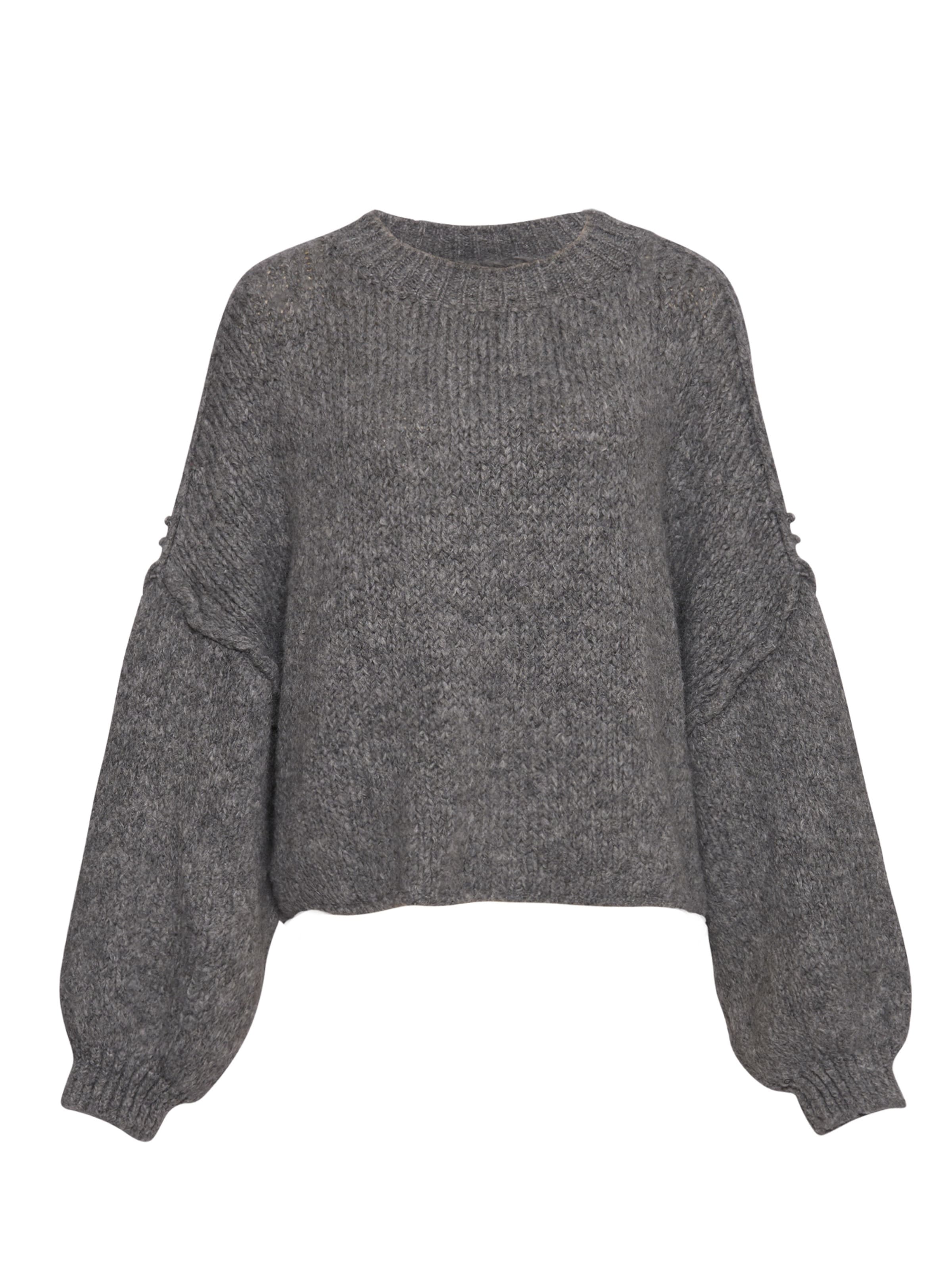 Lilavie Strickpullover ' L ' in Grau: Vorderseite
