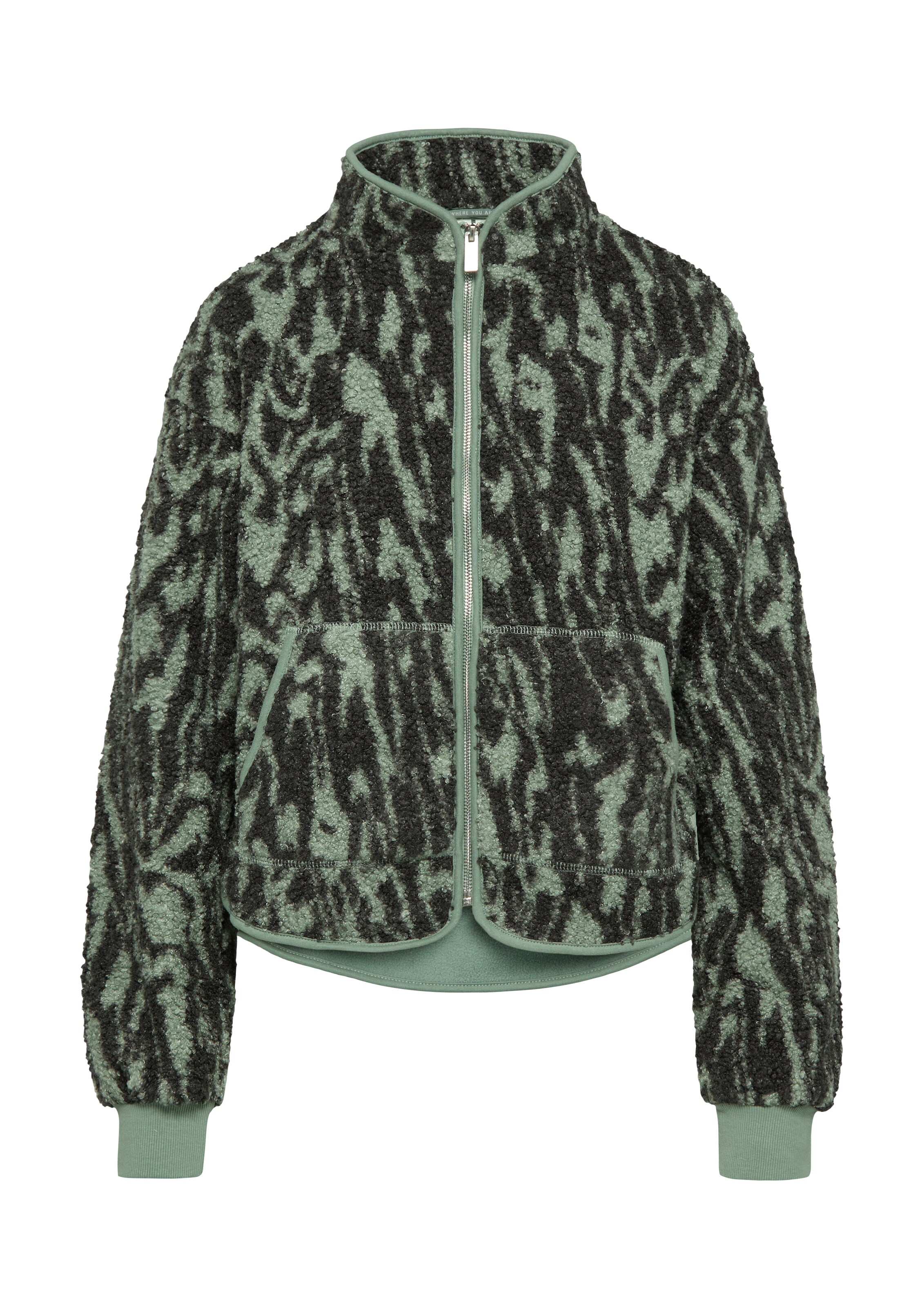 QS Sweatshirt in Grün: Vorderseite