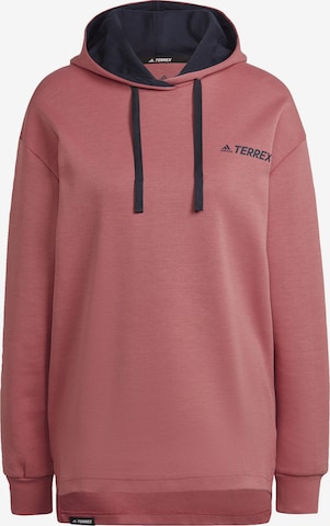 ADIDAS TERREX Athletic Sweatshirt in Red: front