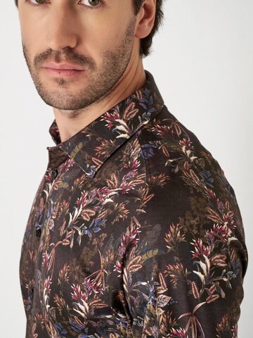 DESOTO Slim fit Button Up Shirt in Brown