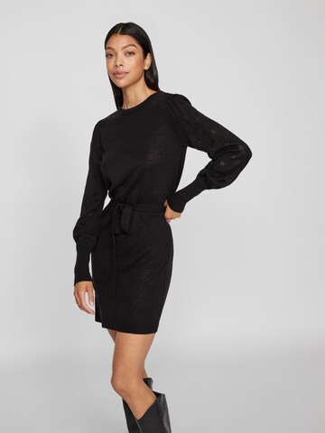 VILA Strickkleid 'Ava' in Schwarz